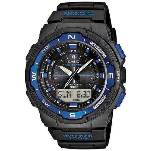 Image of sort resin med stål Collection / Pro-Trek quartz multifunktion (5269) Herre ur fra Casio